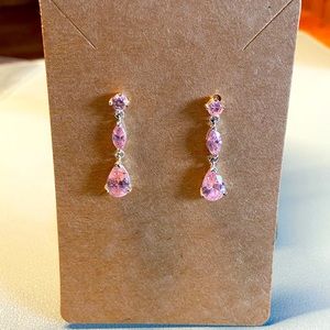 Pink gemstone earrings
